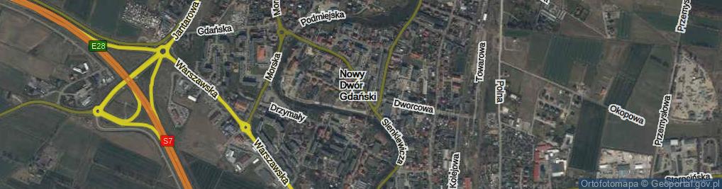 Zdjęcie satelitarne Skwer Chopina Fryderyka skw.